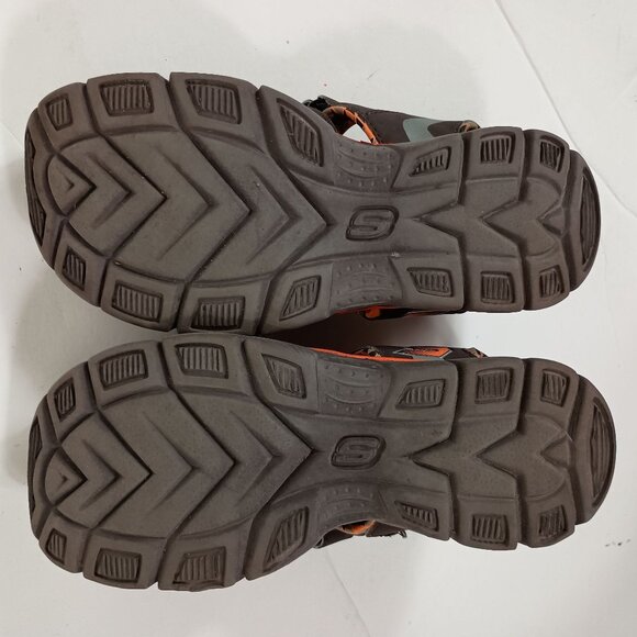 Skechers Relix Trophix Boys Sandals Brown & Orange Outdoor Sandals Size 5 92189L - Picture 8 of 8